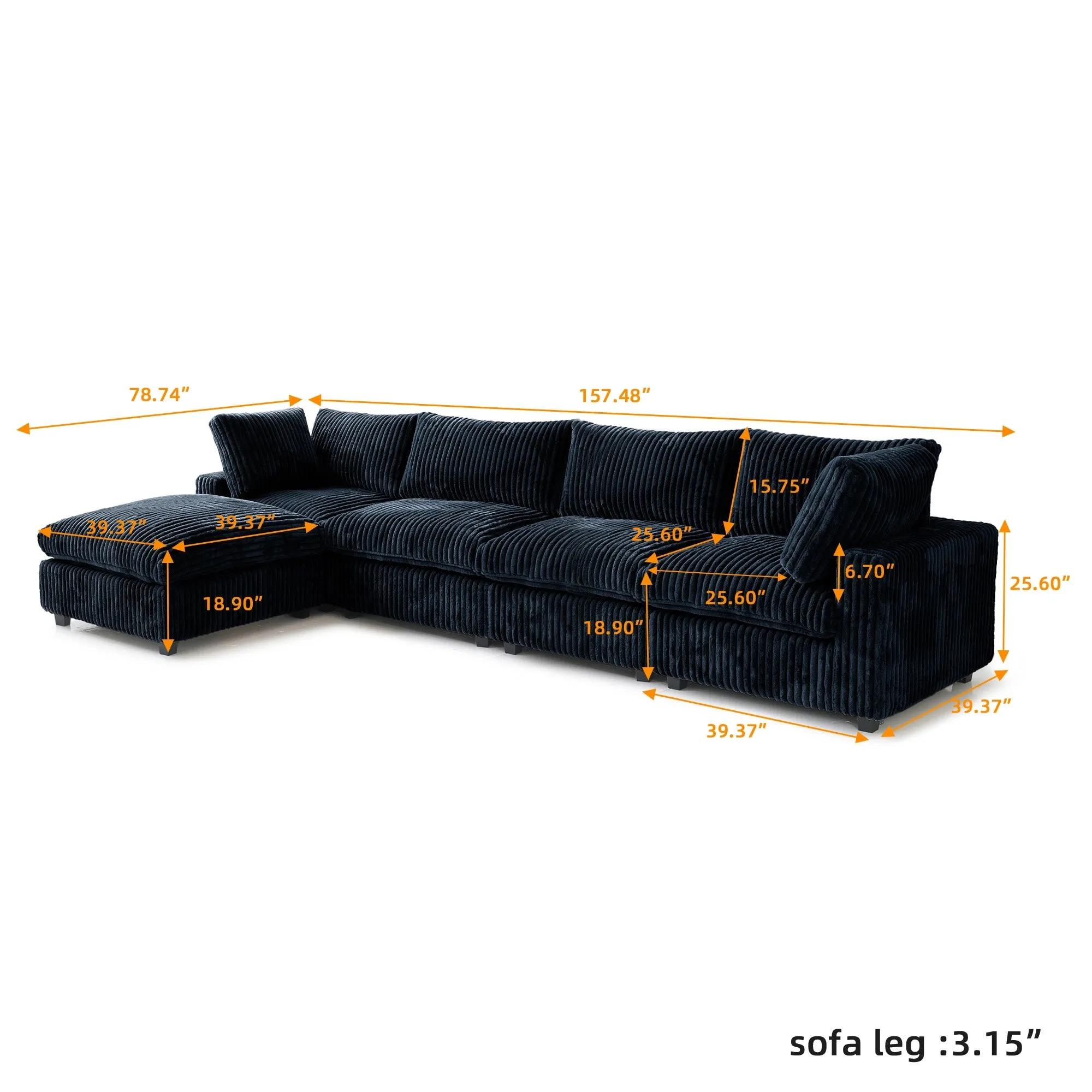 Corduroy Halo Sofa