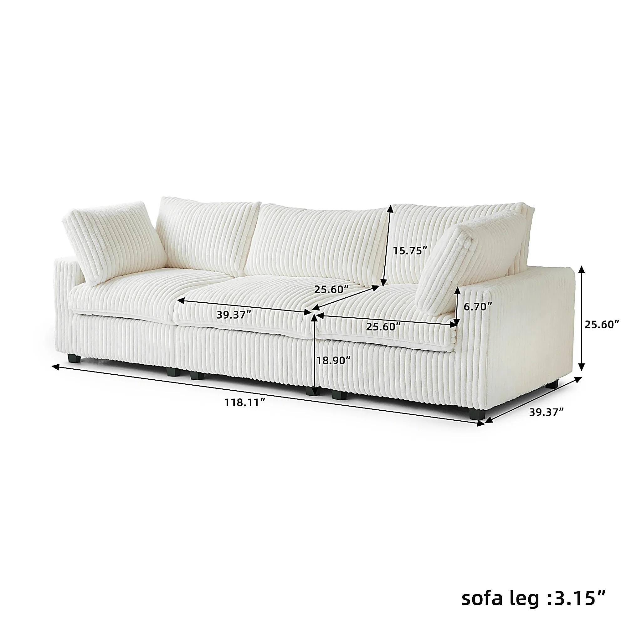 Corduroy Halo Sofa