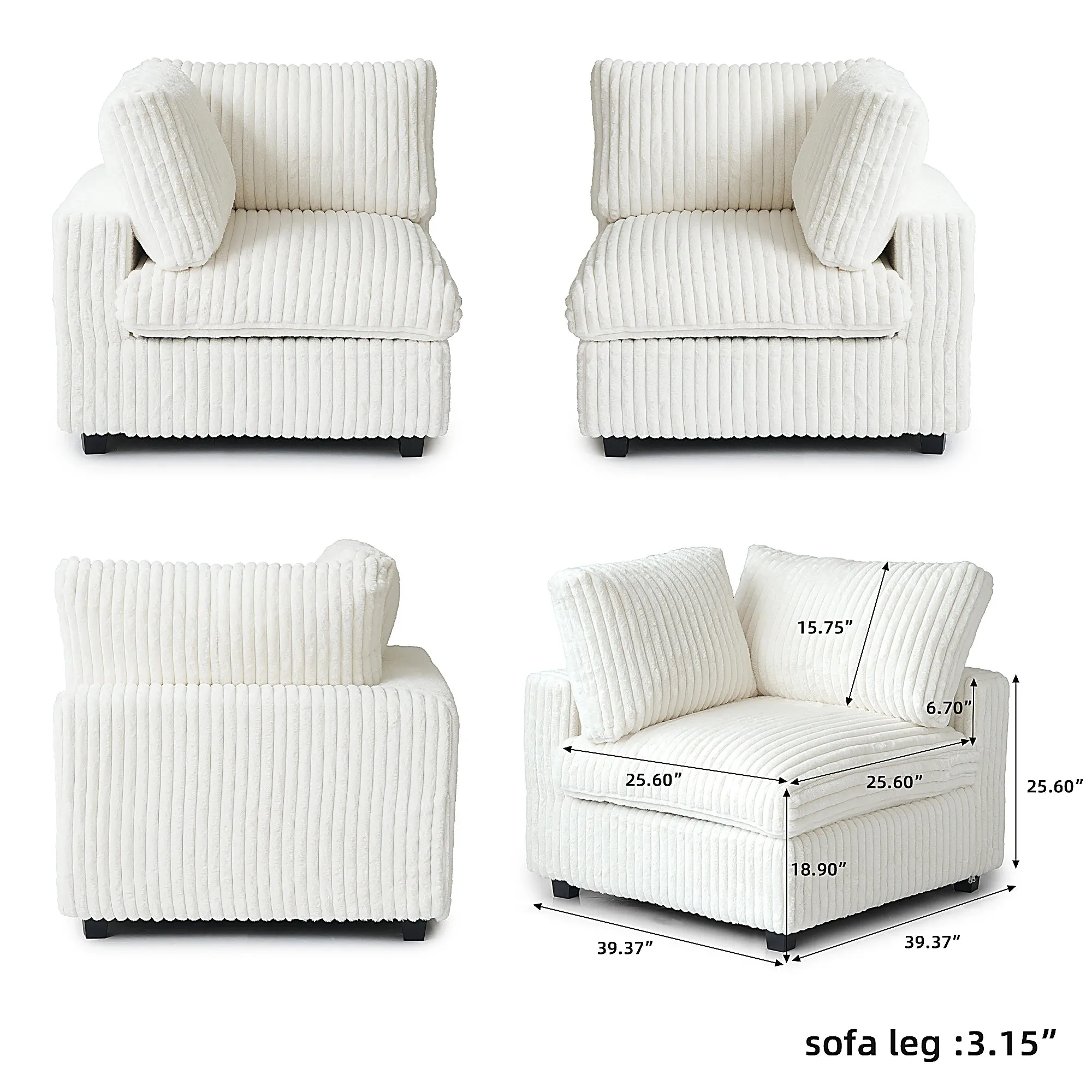 Corduroy Halo Sofa