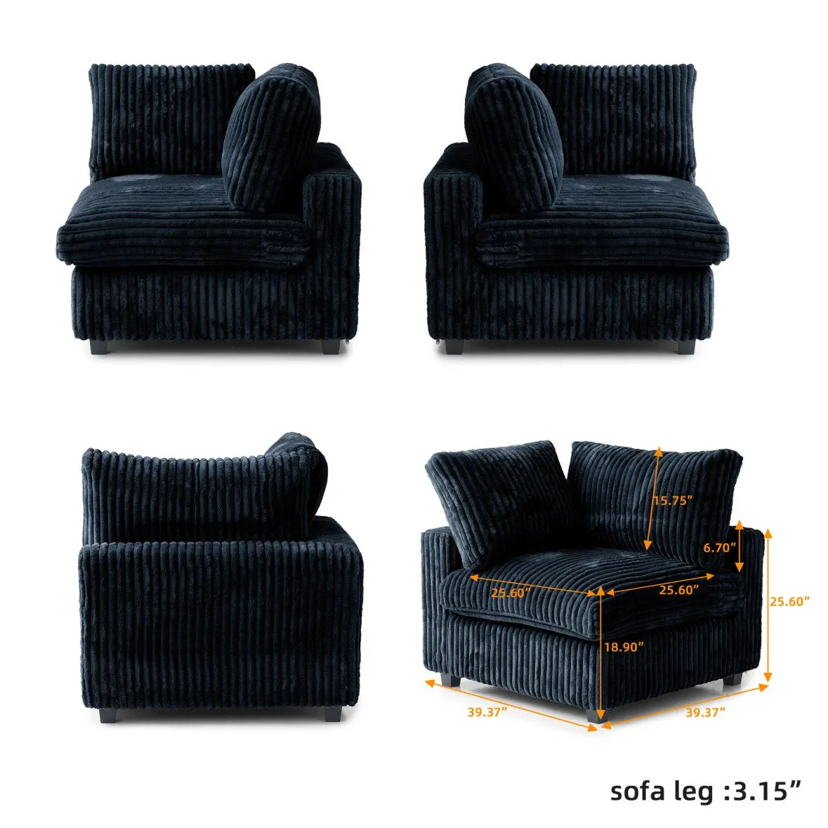 Corduroy Halo Sofa