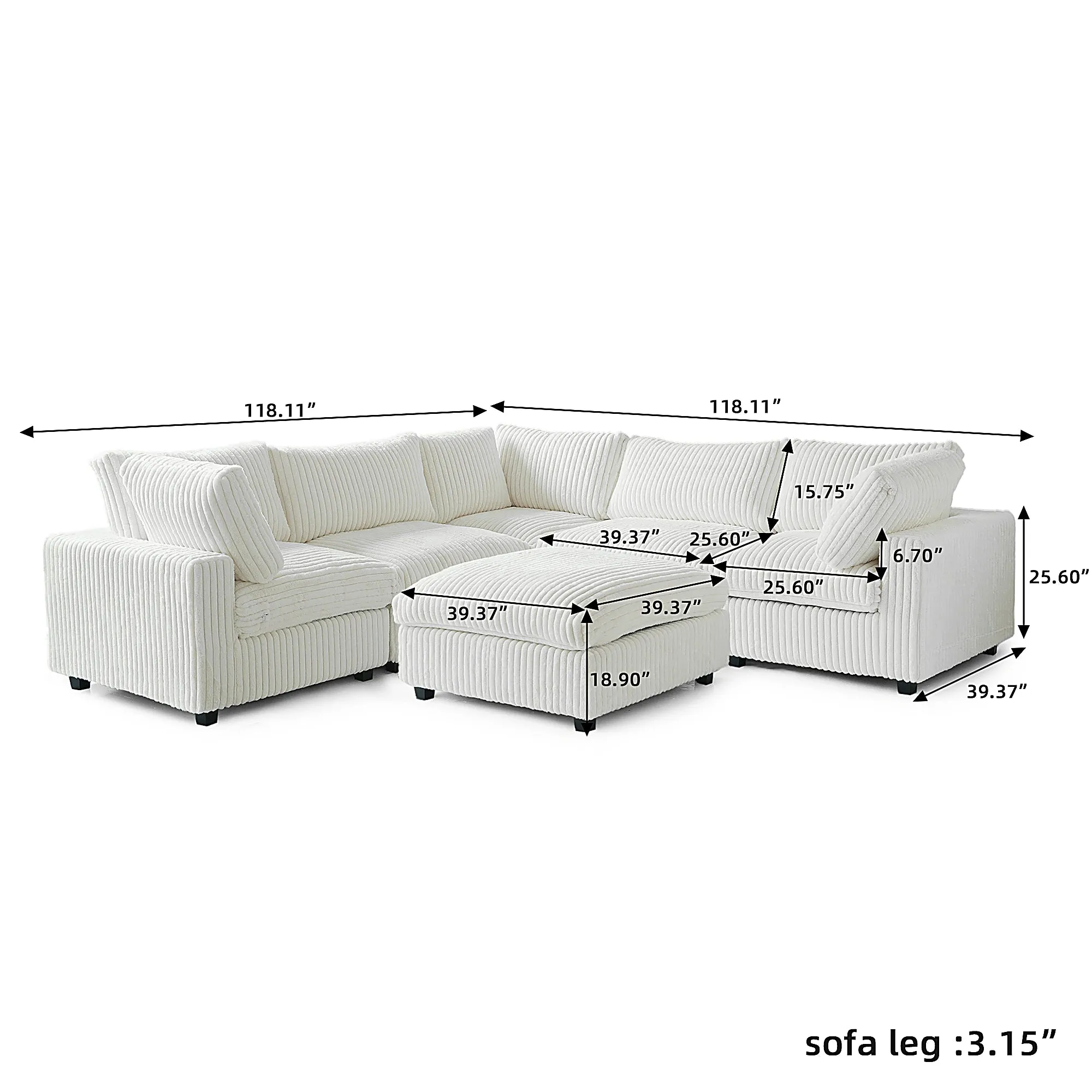 Corduroy Halo Sofa
