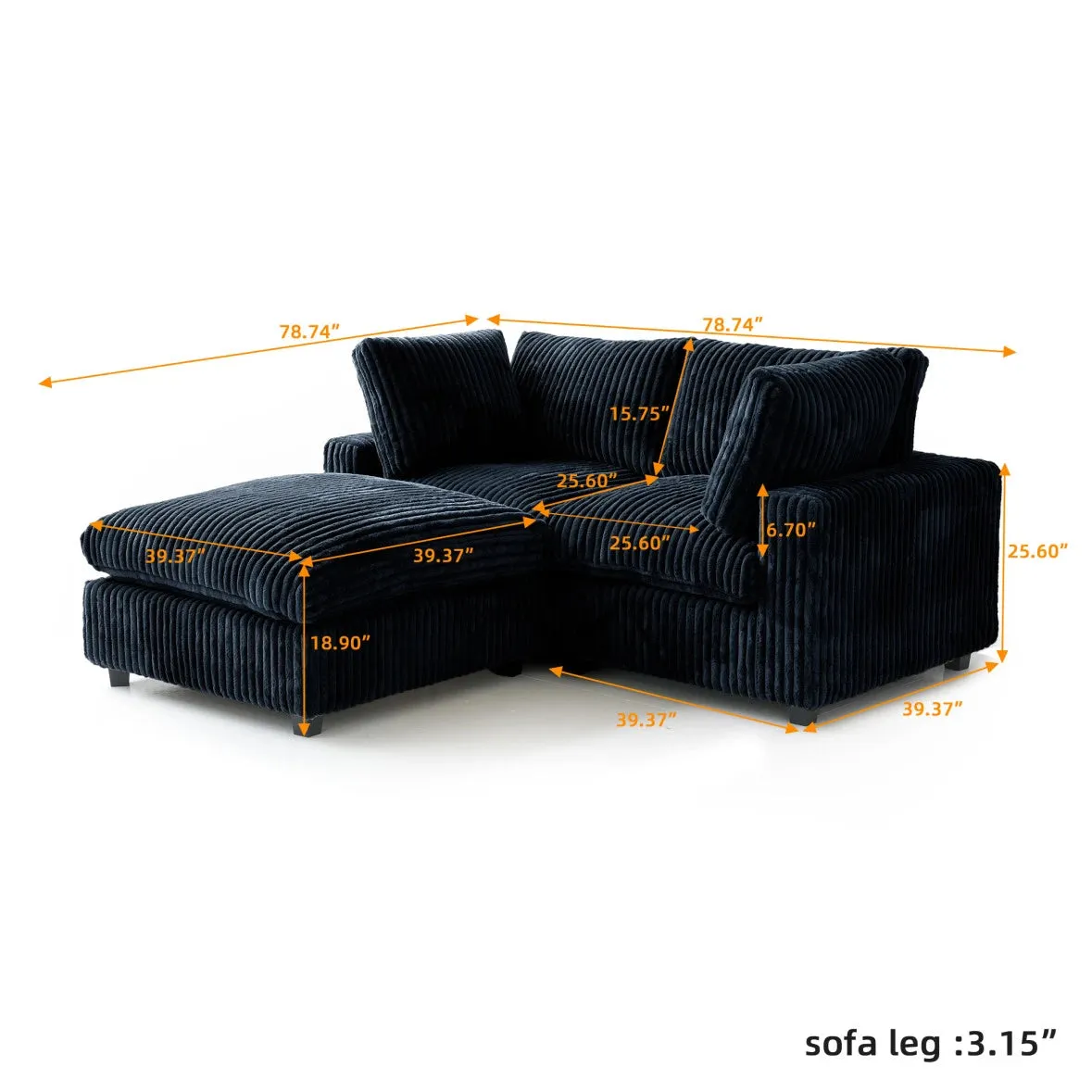 Corduroy Halo Sofa
