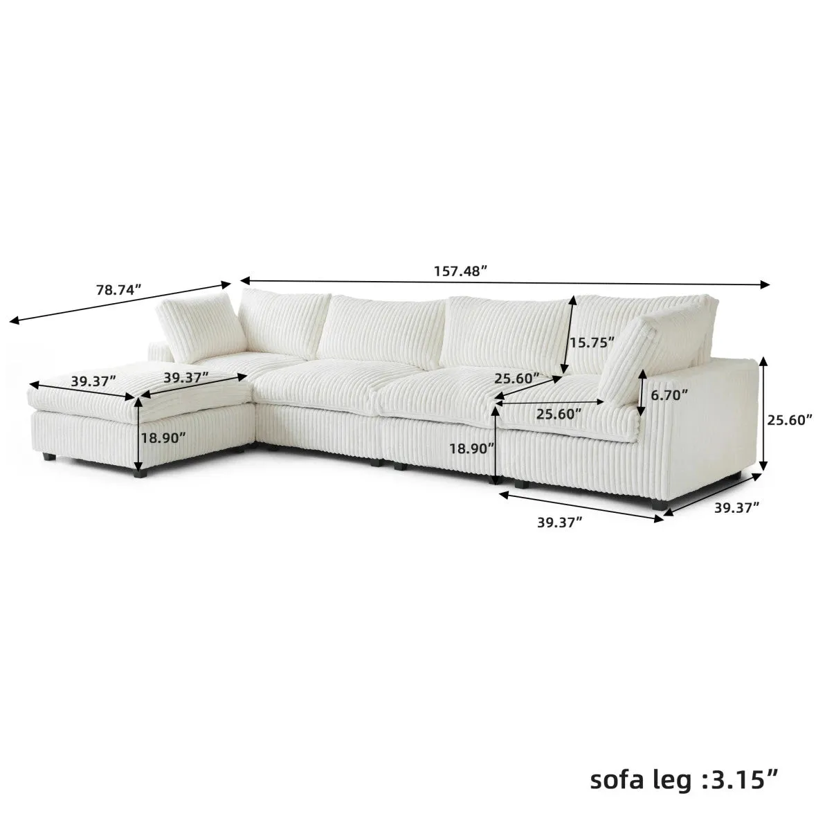 Corduroy Halo Sofa
