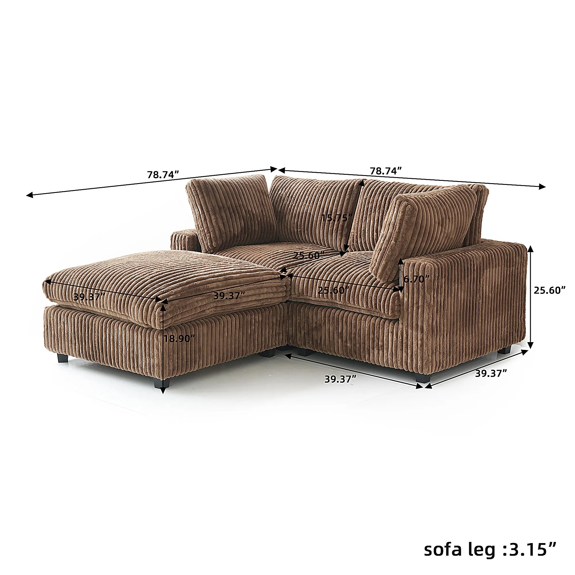 Corduroy Halo Sofa