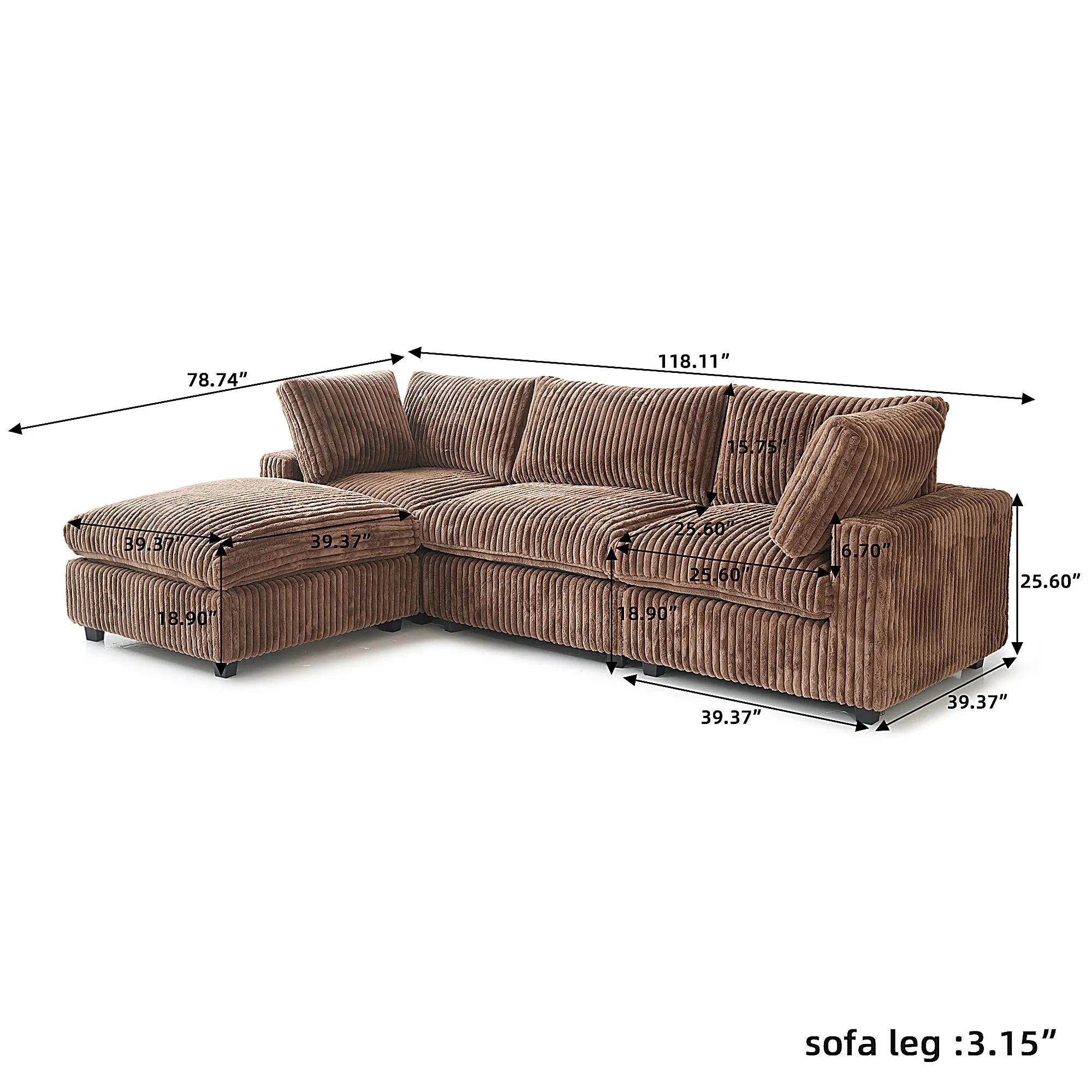 Corduroy Halo Sofa