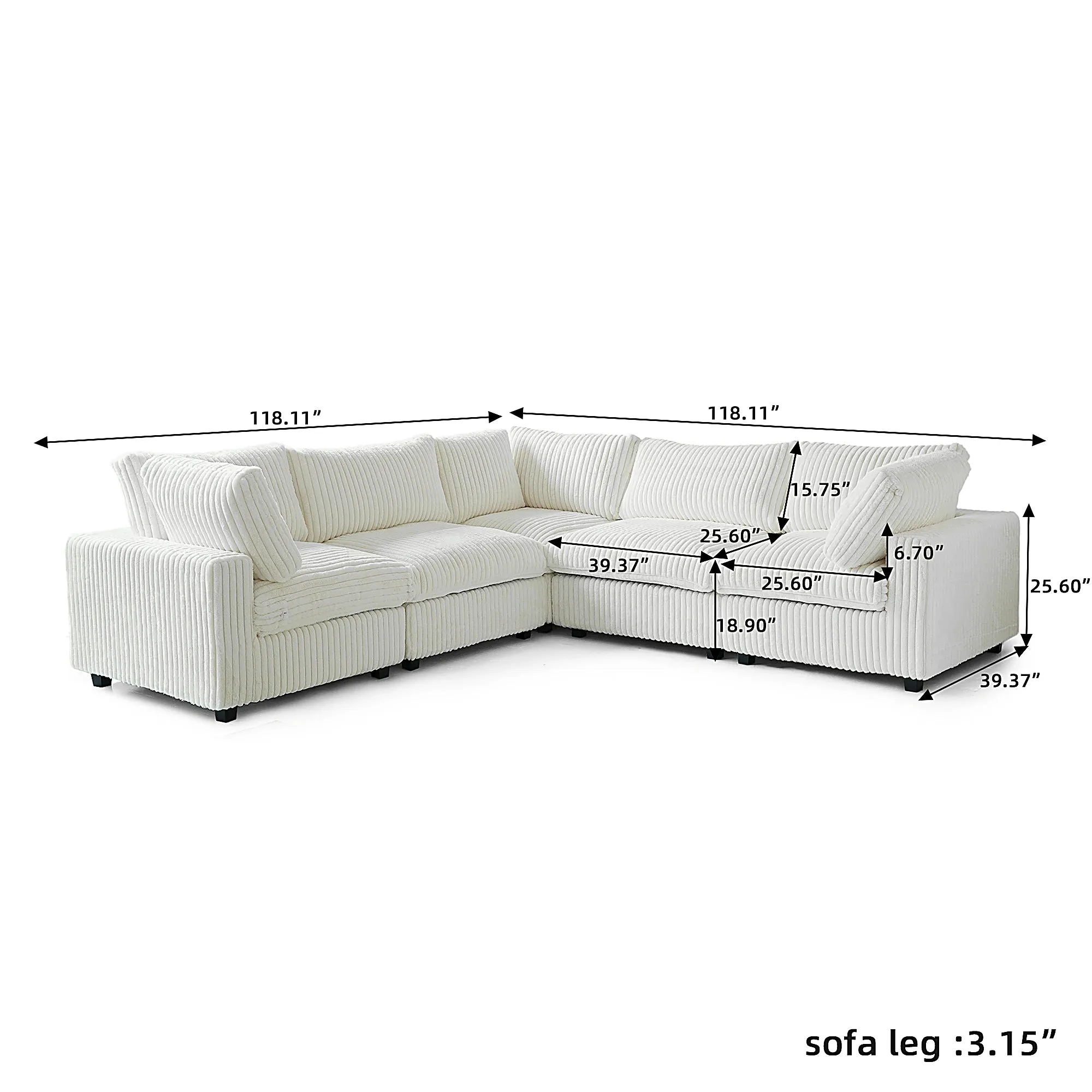 Corduroy Halo Sofa