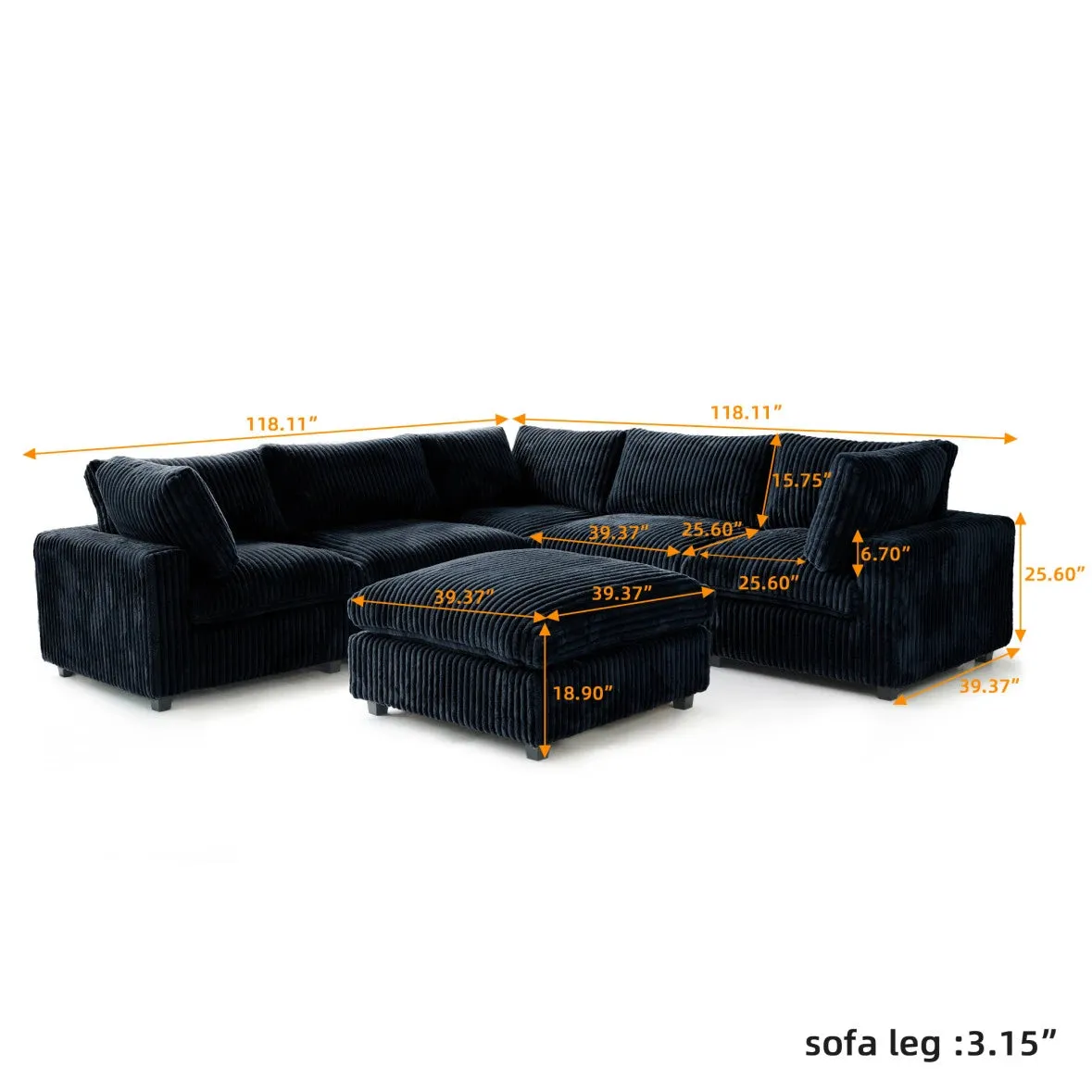 Corduroy Halo Sofa