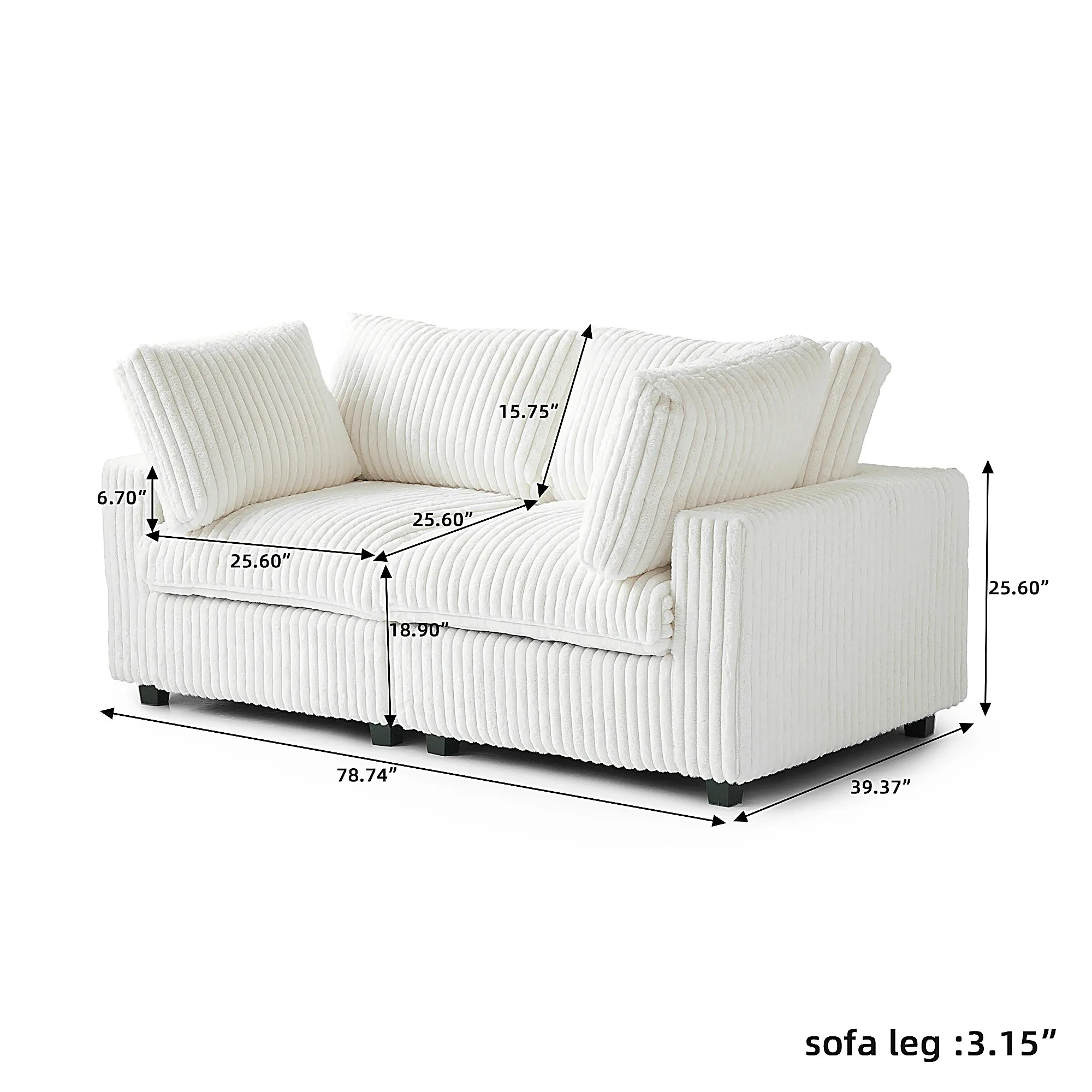 Corduroy Halo Sofa
