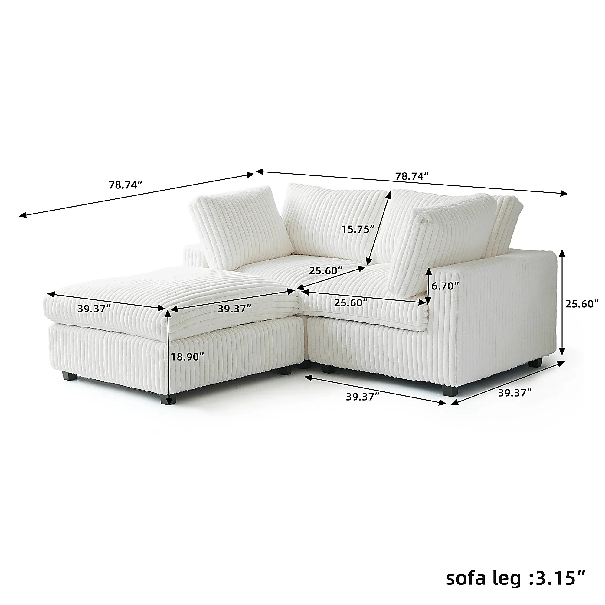 Corduroy Halo Sofa