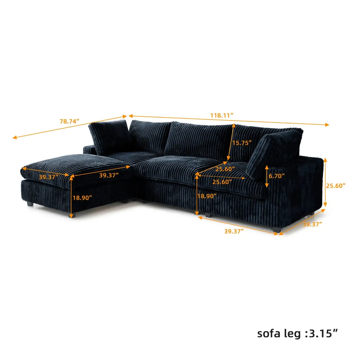 Corduroy Halo Sofa