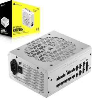 CORSAIR RM1200x Shift Fully Modular ATX Power Supply - 80 Plus Gold - ATX 3.0 - PCIe 5.0 - Zero RPM - Modular Side Interface - White