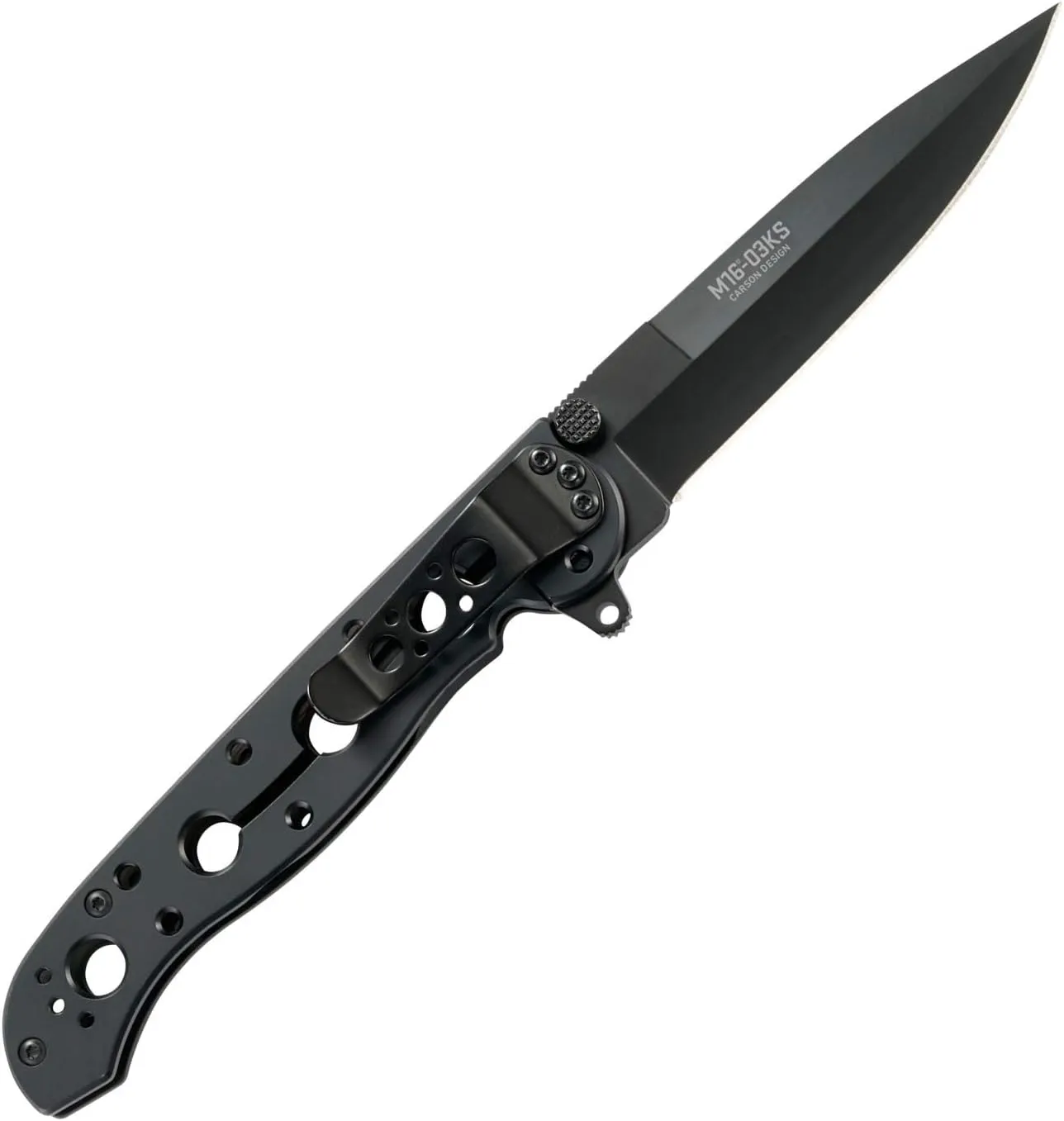 CRKT M16-03KS Folding Pocket Knife: Sandvik Steel Blade with Stainless Steel Handle, Carson Flipper Opening, and Frame Lock