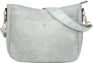 Crossbody Bag for Women Bohemian Vintage Stylish Purse Vegan Leather Shoulder Bag with Adjustable Wide Strap