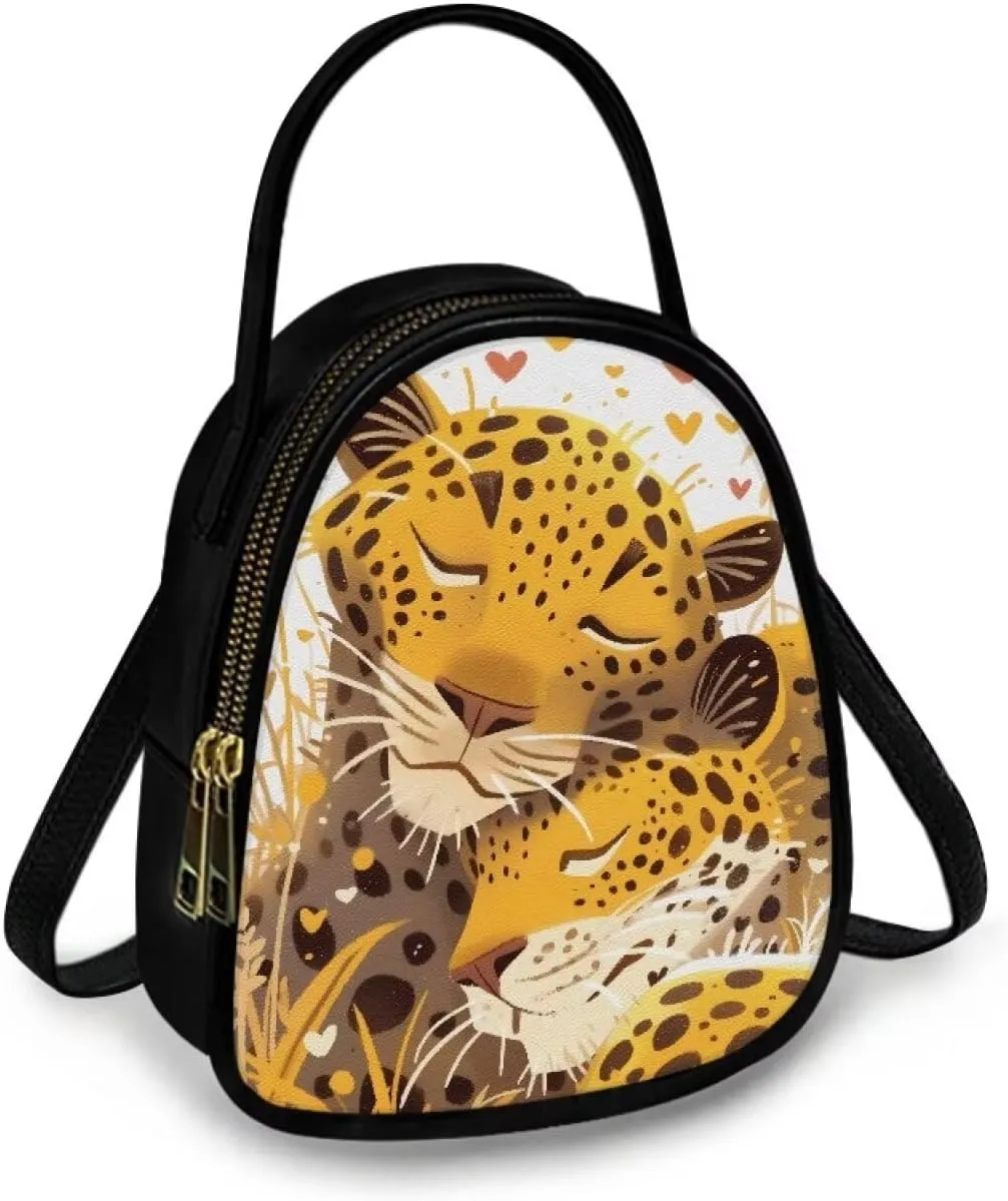 Crossbody Bag Phone Purse Handbag for Women, Dog Couple Print Shoulder Travel Purse, Animals Sling Bag PU Leather