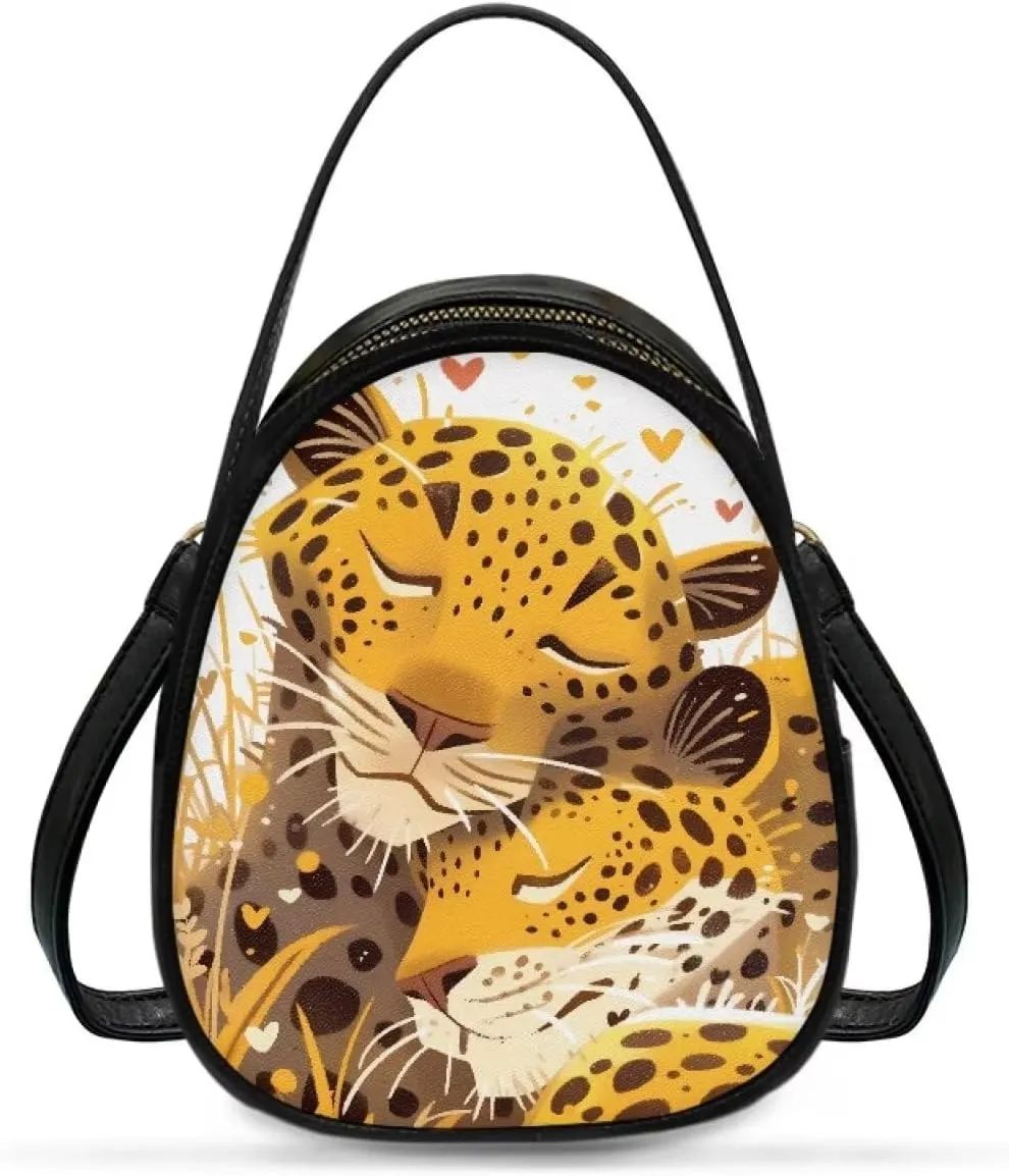 Crossbody Bag Phone Purse Handbag for Women, Dog Couple Print Shoulder Travel Purse, Animals Sling Bag PU Leather