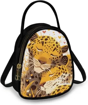 Crossbody Bag Phone Purse Handbag for Women, Dog Couple Print Shoulder Travel Purse, Animals Sling Bag PU Leather