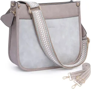 Crossbody Bag Women Vegan Leather Hobo Handbag Trendy Crossbody Shoulder Bag Purses For Women with 2 Adjustable Strap