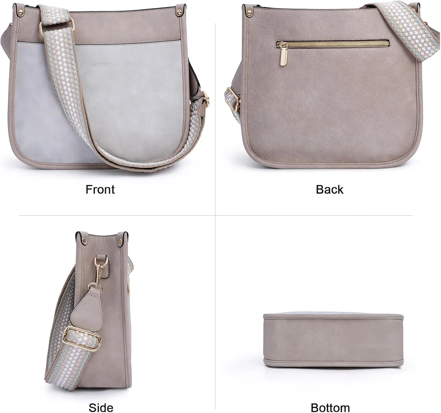 Crossbody Bag Women Vegan Leather Hobo Handbag Trendy Crossbody Shoulder Bag Purses For Women with 2 Adjustable Strap