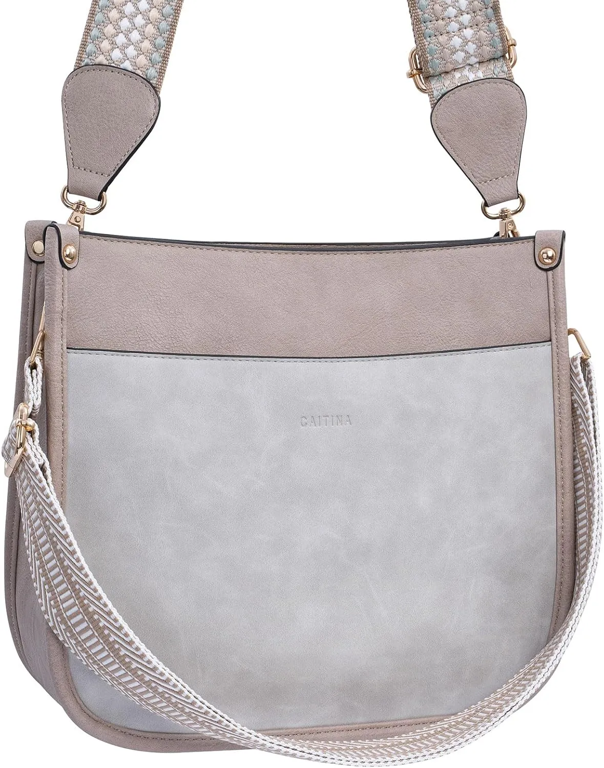 Crossbody Bag Women Vegan Leather Hobo Handbag Trendy Crossbody Shoulder Bag Purses For Women with 2 Adjustable Strap