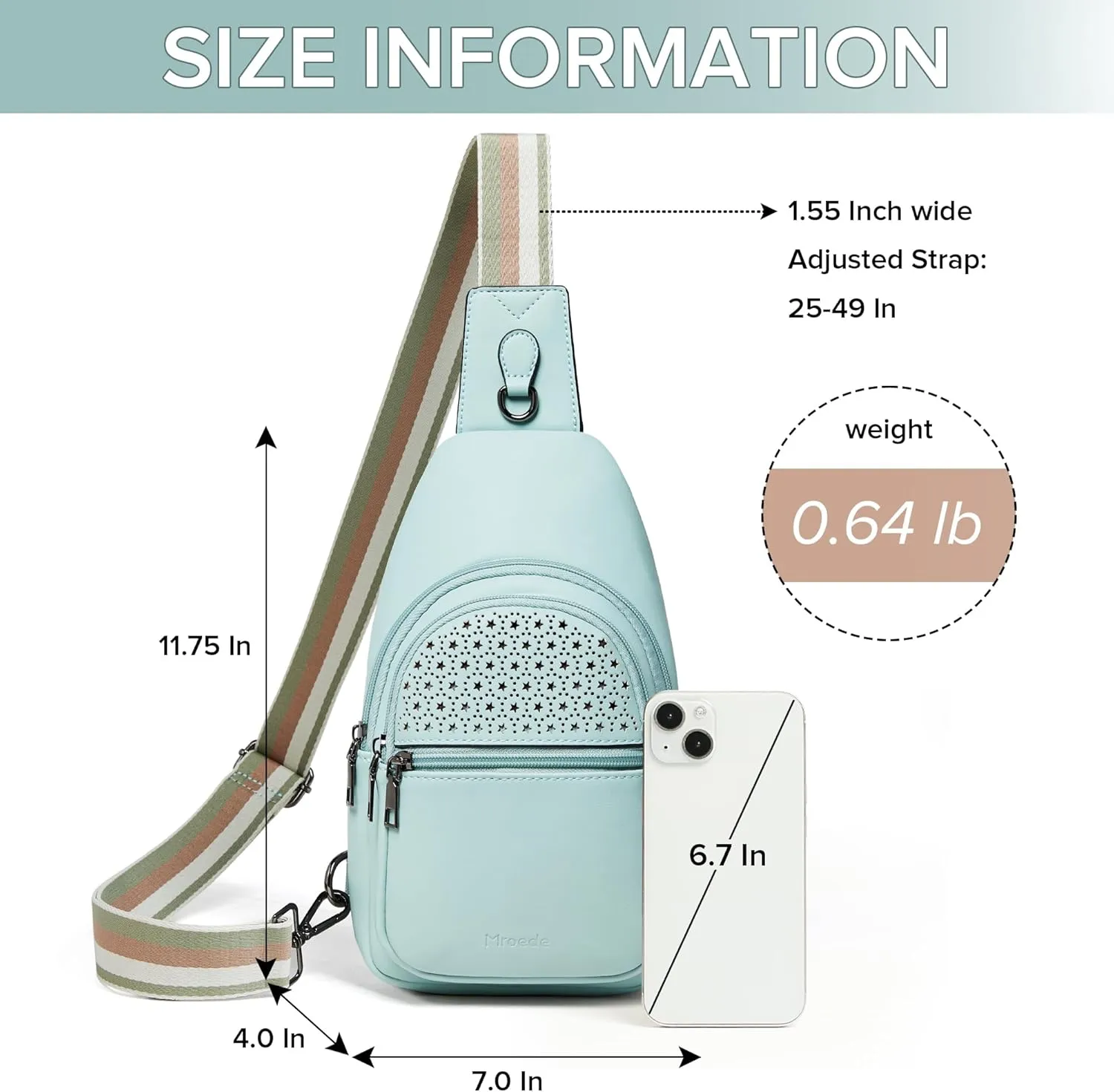 Crossbody Bags for Women 4-Pockets Sling Bag Fanny Pack Chest Purse Backpack Casual Daypacks Travel Shopping