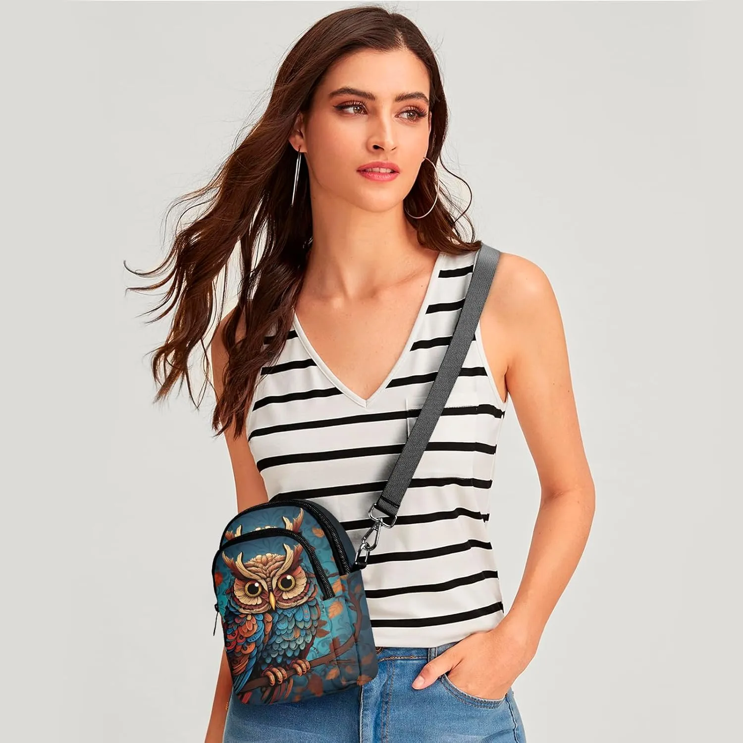 Crossbody Bags for Women Cell Phone Bag Small Over Shoulder Handbag Purse with Card Slots and Adjustable Strap