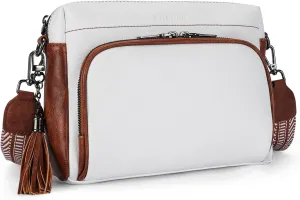 Crossbody Bags for Women Lightweight Vegan Leather Crossbody Shoulder Bag Phone Purse with Adjustable Guitar Strap