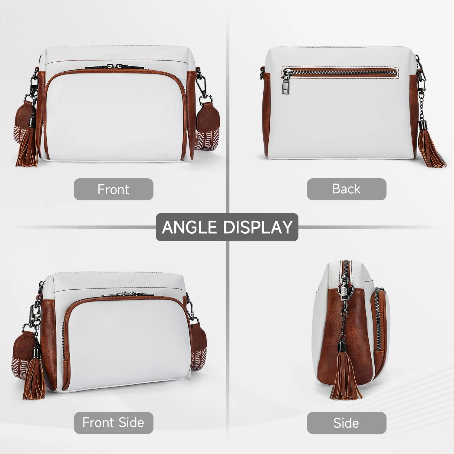 Crossbody Bags for Women Lightweight Vegan Leather Crossbody Shoulder Bag Phone Purse with Adjustable Guitar Strap