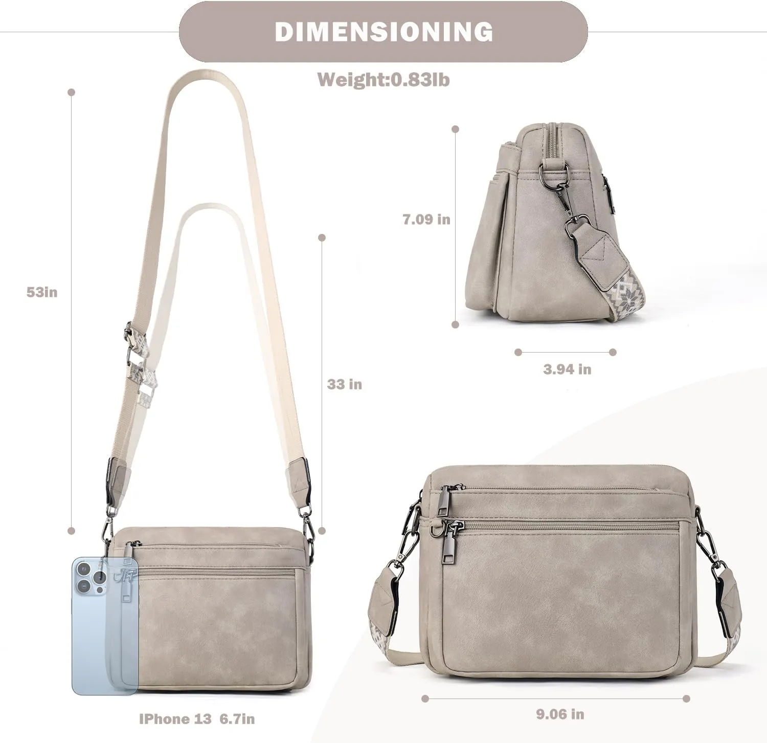 Crossbody Purses for Women Trendy,Vegan Leather Crossbody Bags,Cell Phone Camera Shoulder Handbags with Card Slots