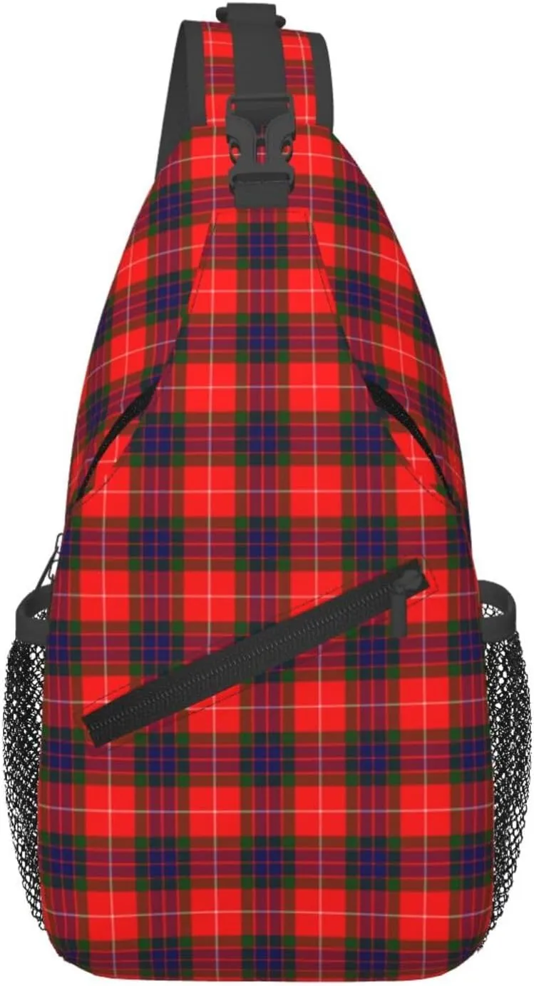 Crossbody Sling Backpack Clan Fraser Modern Tartan Shoulder Chest Bag Daypack for Traveling Sport