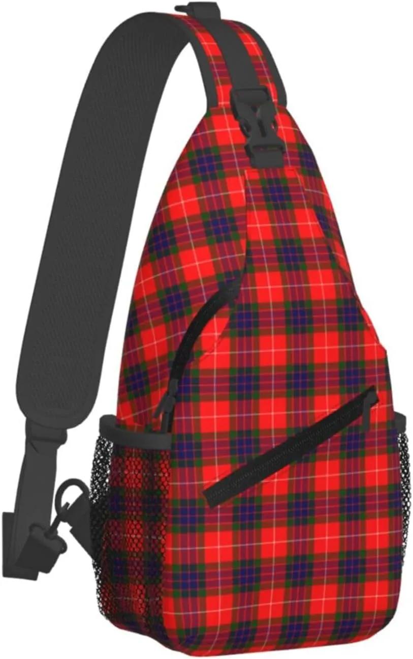 Crossbody Sling Backpack Clan Fraser Modern Tartan Shoulder Chest Bag Daypack for Traveling Sport