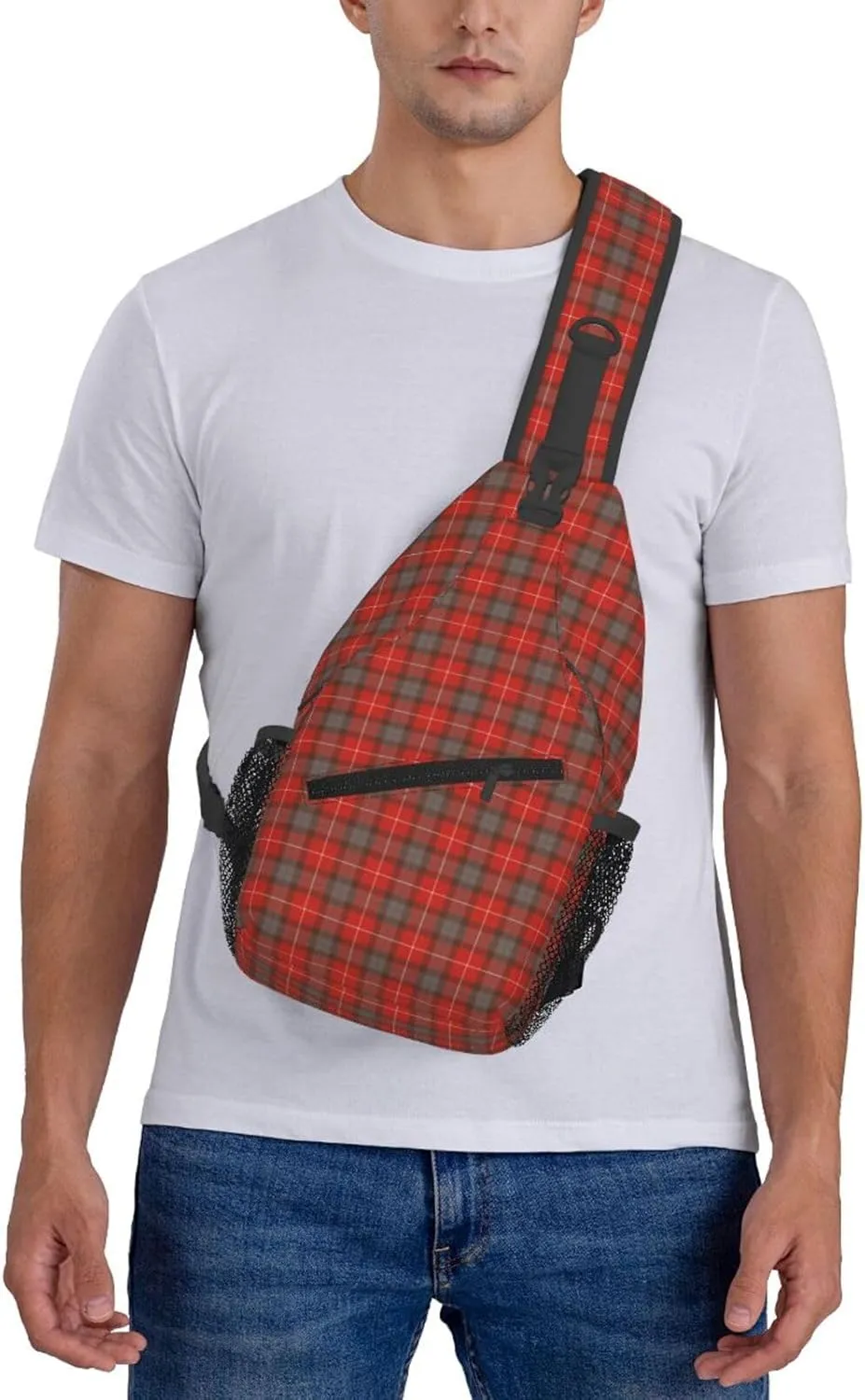 Crossbody Sling Backpack Clan Fraser Weathered Tartan Shoulder Chest Bag Daypack for Traveling Sport