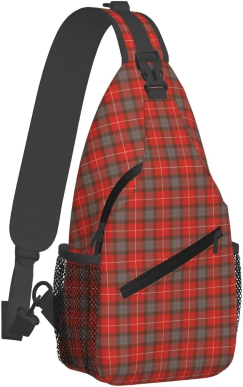 Crossbody Sling Backpack Clan Fraser Weathered Tartan Shoulder Chest Bag Daypack for Traveling Sport