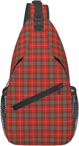 Crossbody Sling Backpack Clan Fraser Weathered Tartan Shoulder Chest Bag Daypack for Traveling Sport