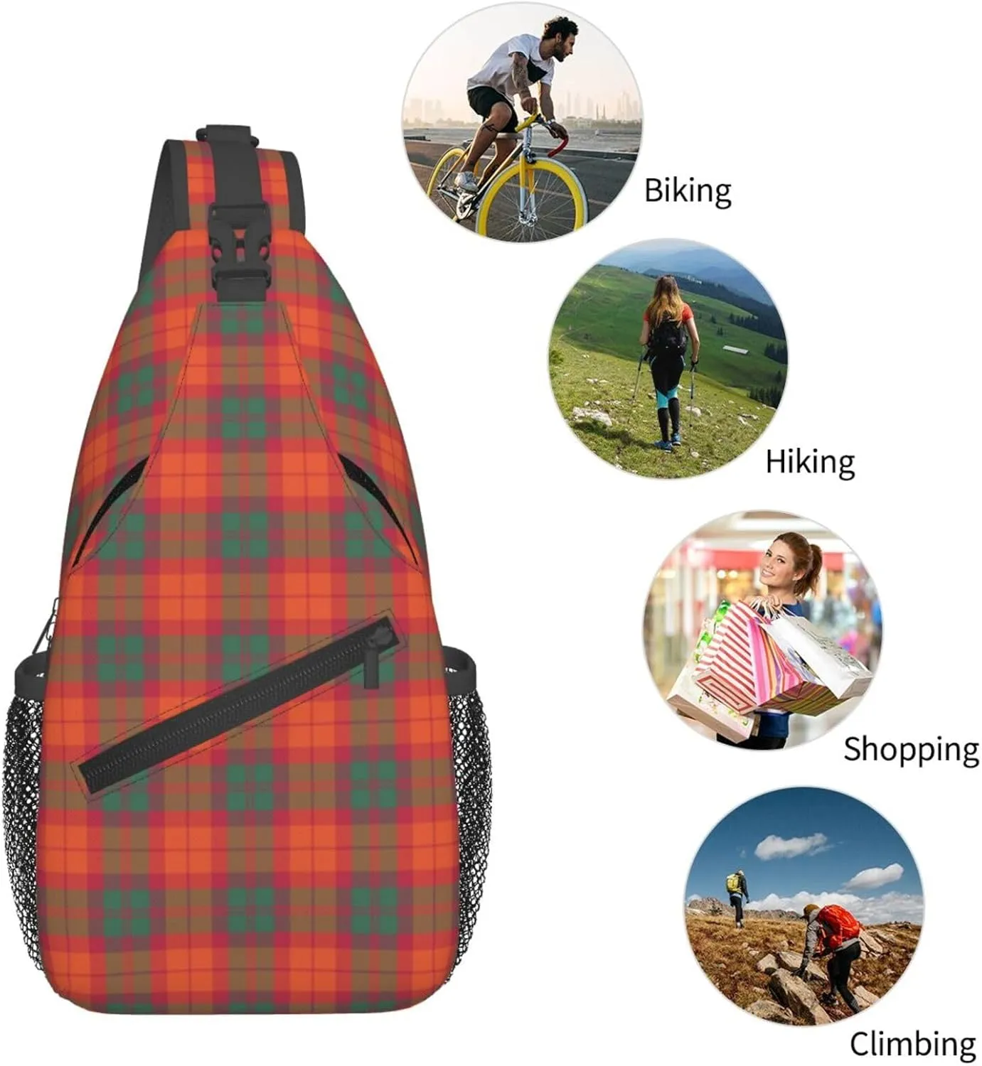 Crossbody Sling Backpack Clan MacNab Ancient Tartan Shoulder Chest Bag Daypack for Traveling Sport
