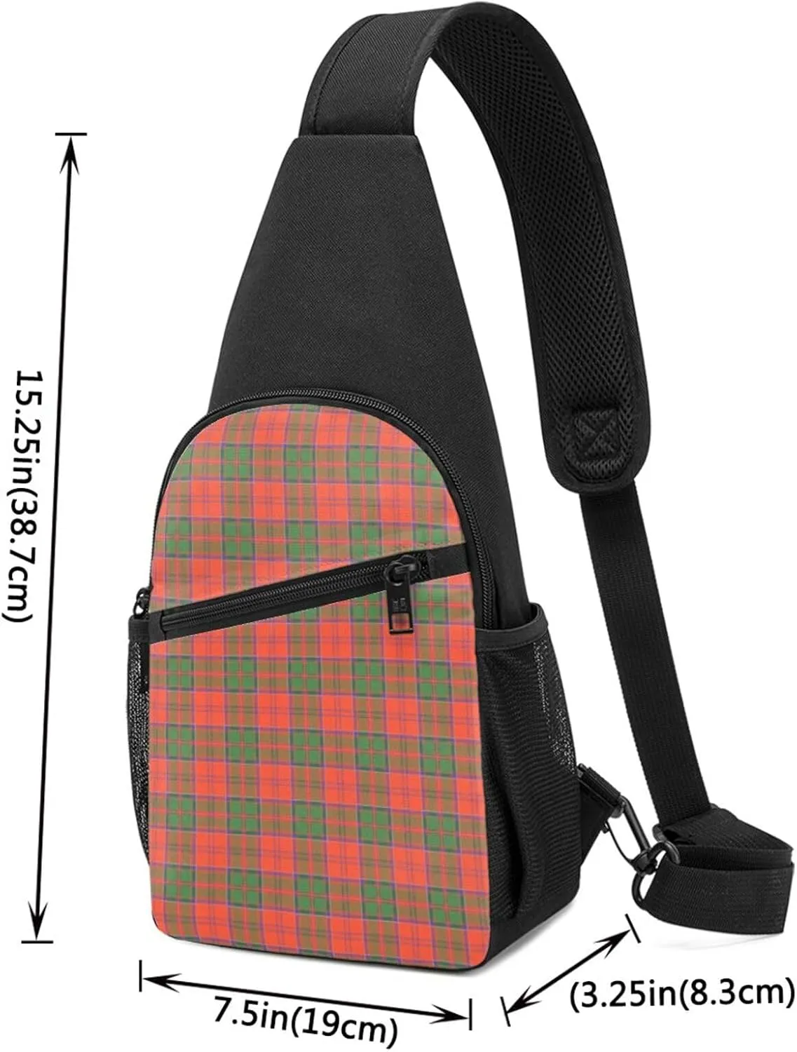 Crossbody Sling Backpack Grant Ancient Tartan Shoulder Chest Bag Daypack for Traveling Sport