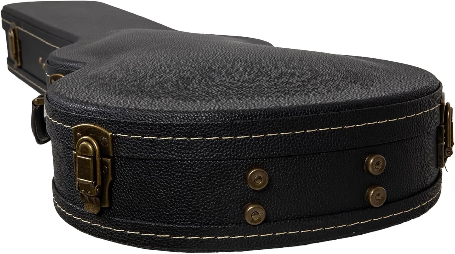 Crossrock Wooden Guitar Case -Fits SG Electric Guitars -Vintage Hardware, Sponge Lining, Metal Feet, Storage Space-Black (CRW520SGBK)