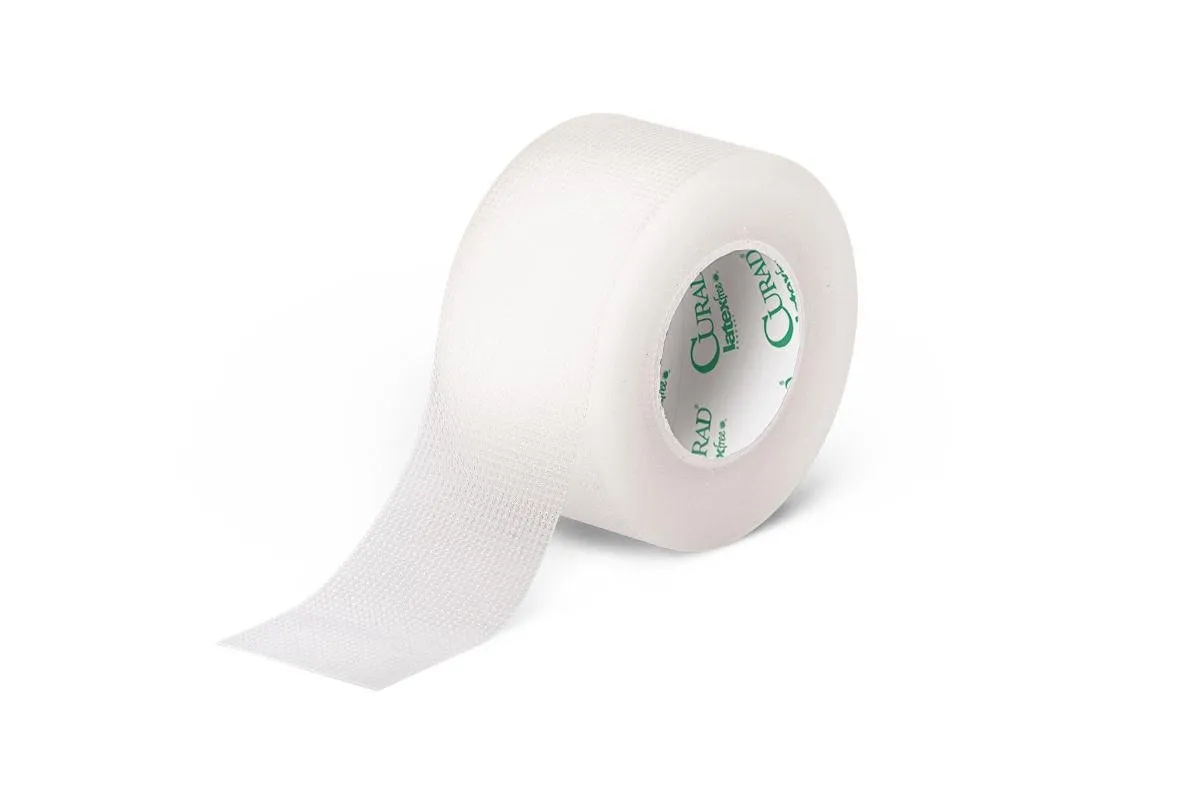 CURAD Transparent Adhesive Tape 1" x 10 yds., Hypoallergenic, Pack of 120