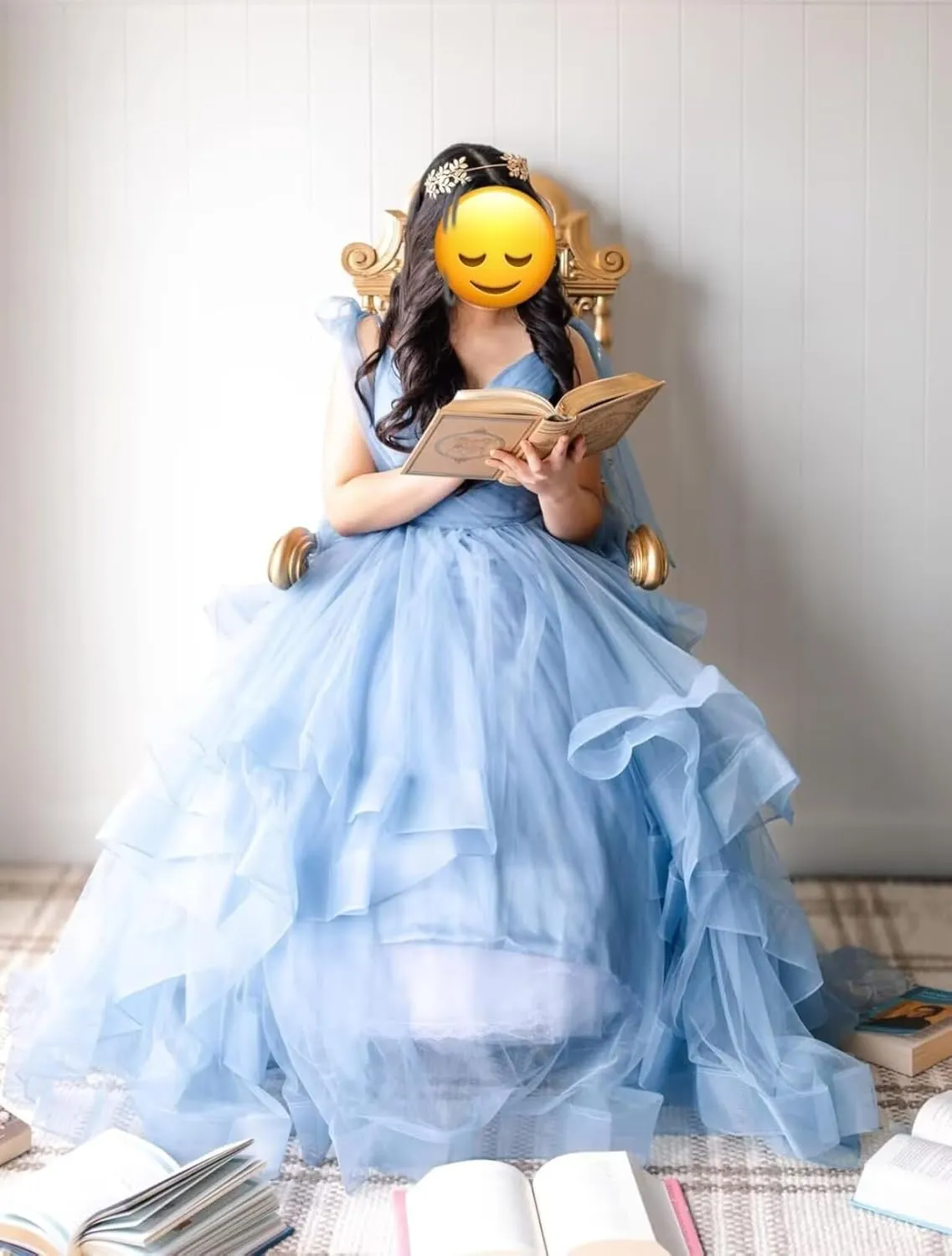 CWOAPO Layered Ruffles Tulle Prom Dresses Spaghetti Strap Ball Gowns Long Elegant V Neck Bow Formal Evening Dresses 2025