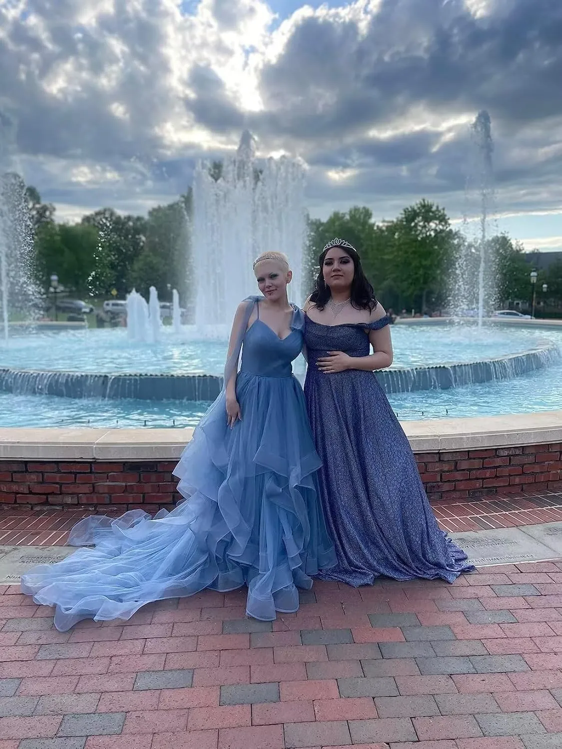 CWOAPO Layered Ruffles Tulle Prom Dresses Spaghetti Strap Ball Gowns Long Elegant V Neck Bow Formal Evening Dresses 2025