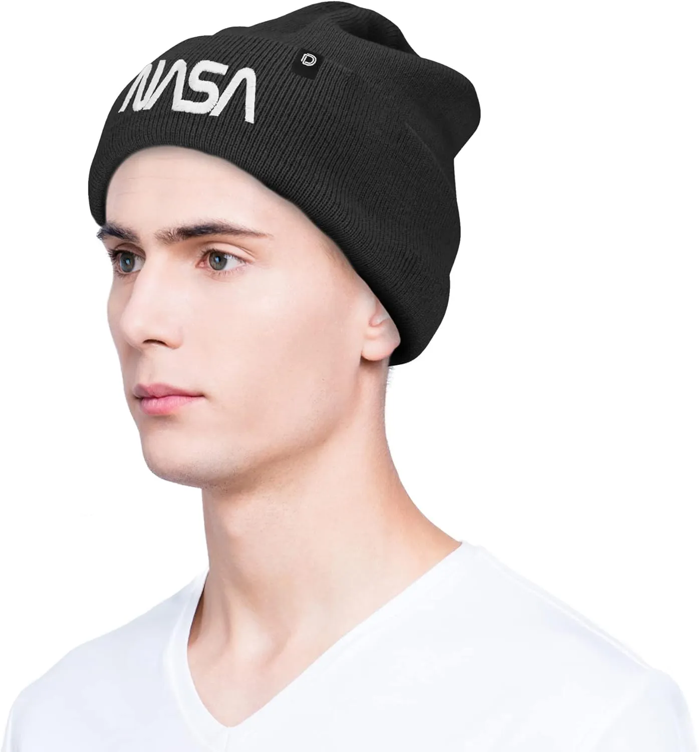 DALIX Embroidered NASA Worm Logo Beanie