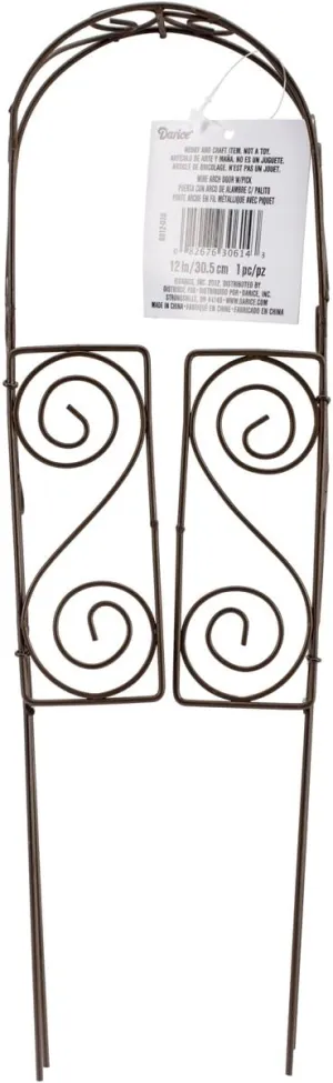 Darice KFC-110 Mini Rustic Arch Door with Pick, Multicolor