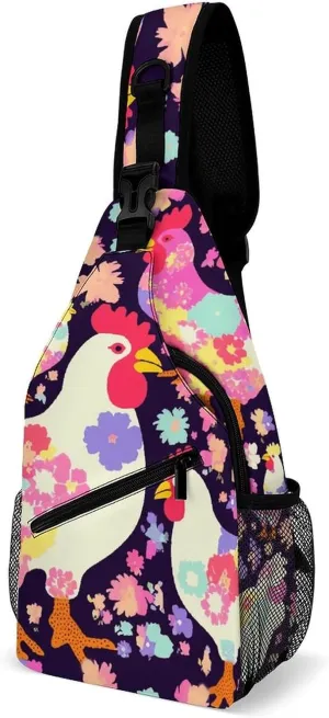Dark And Light Colors Sling Bag Lightweight Crossbody Chest Pack Travel Shoulder Bag with Adjustable Strap