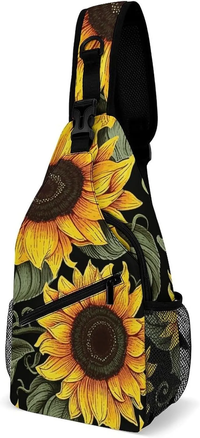 Dark And Light Colors Sling Bag Lightweight Crossbody Chest Pack Travel Shoulder Bag with Adjustable Strap