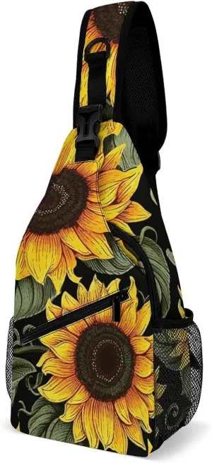 Dark And Light Colors Sling Bag Lightweight Crossbody Chest Pack Travel Shoulder Bag with Adjustable Strap