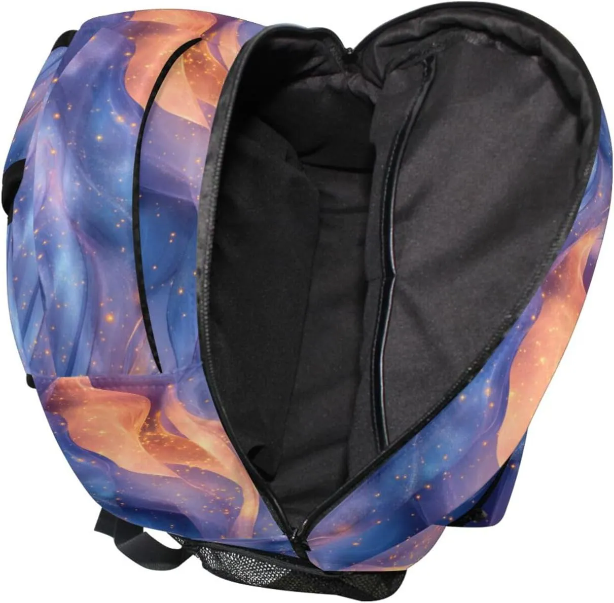 Day Backpack for Women Men Waterproof Personal Backpack with Chest Strap for College Work Peach Blue Purple