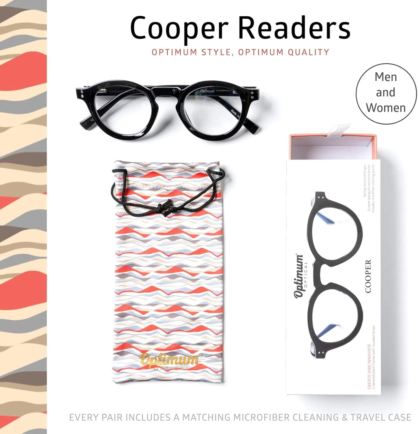 Daydream Readers Spring-Mounted Hinges Scratch-Resistant Lenses Round Frame Reading Glasses For Men and Women
