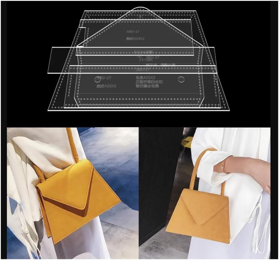 DBC-17 Acrylic Handbag Template Bag Leather Pattern Shoulder Bag Acrylic Leather Pattern Leather Templates