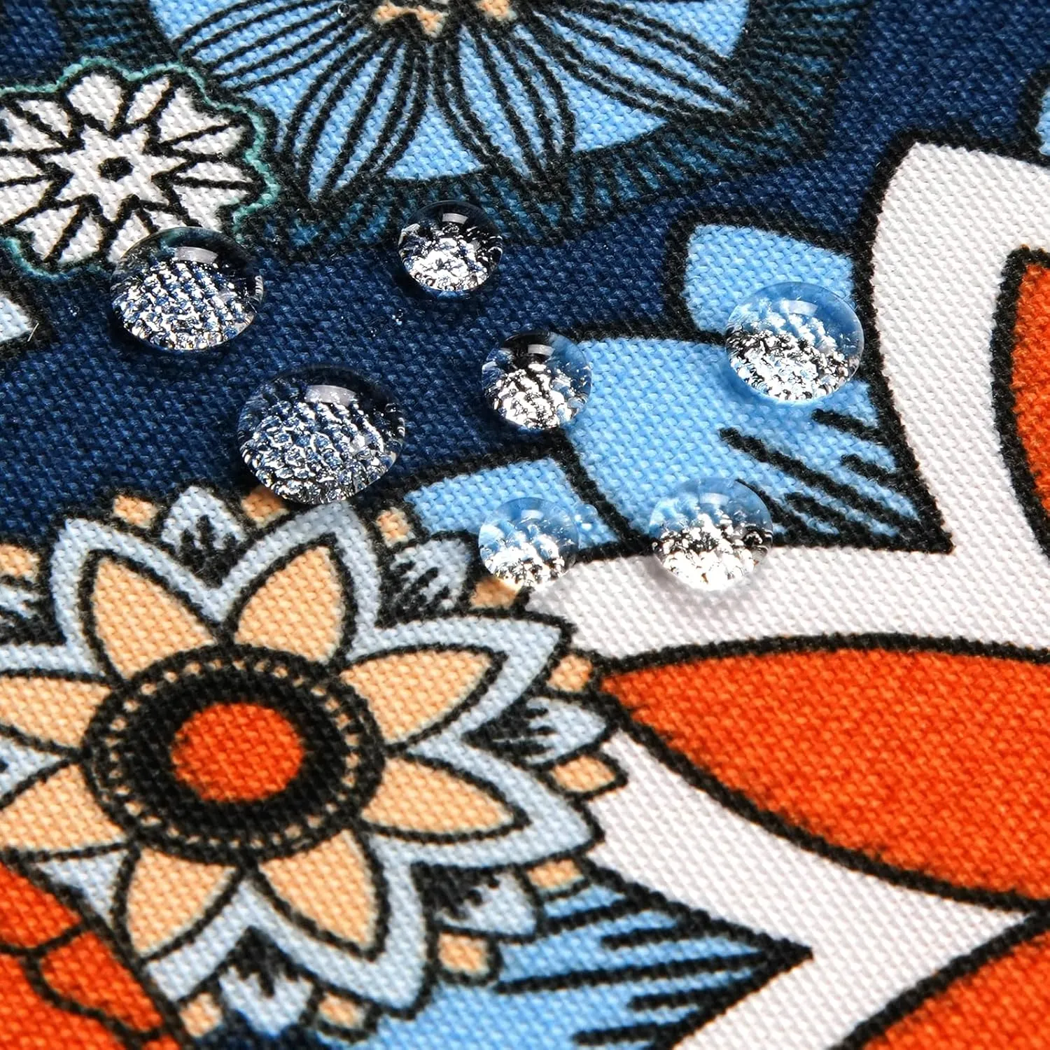 Deep Seat Cushions, Outdoor Cushions, Patio Furniture Cushions, Deep Seat & Back Cushion Patio Cushions for Backyard Couch Sofa Fade Resistant (22x24x4 in, Blue Chrysanth)