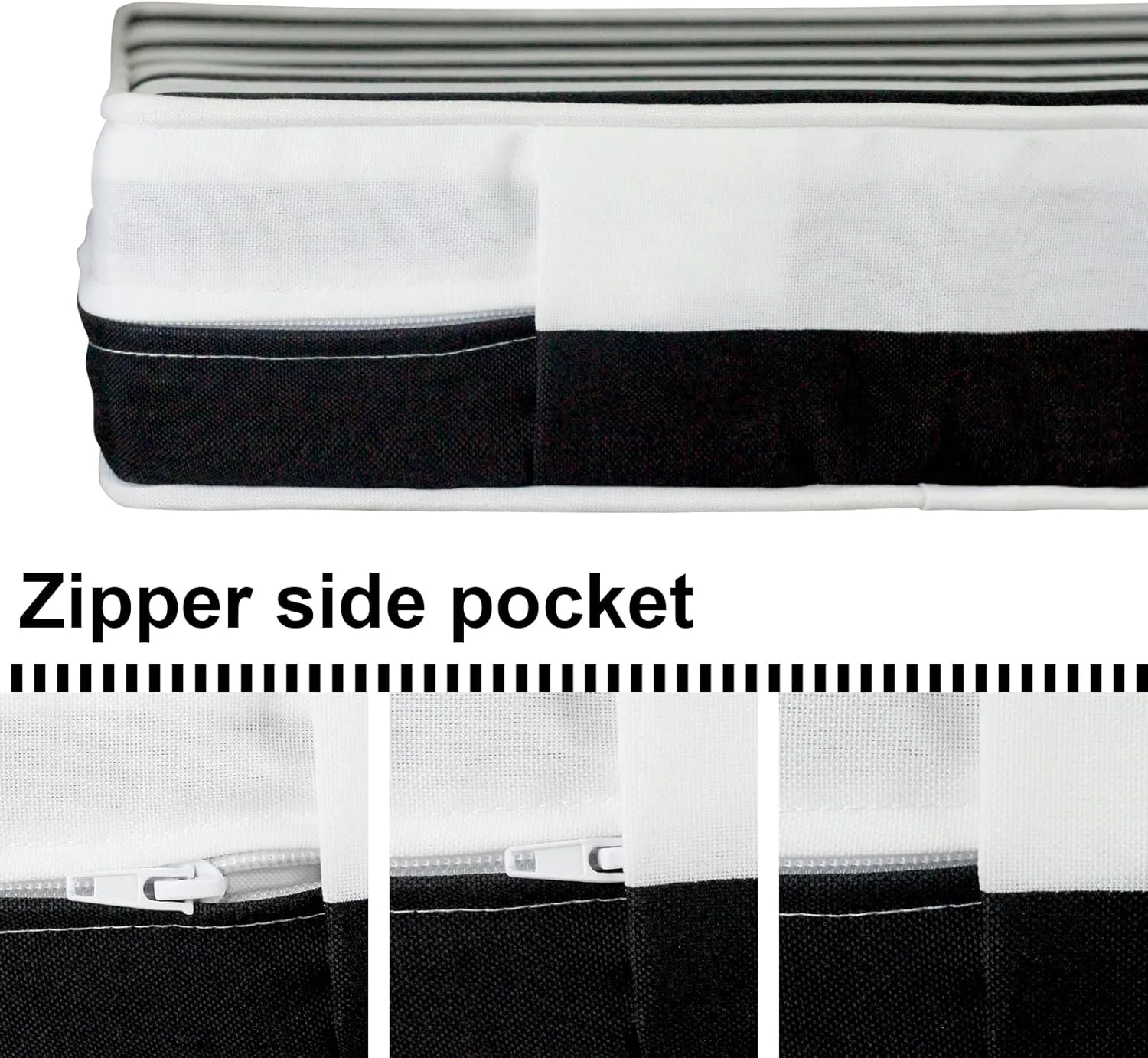 Deep Seat Cushions, Outdoor Cushions, Patio Furniture Cushions, Deep Seat & Back Cushion Patio Cushions with Rmoveable Cover for Backyard Couch Sofa Fade Resistant (22x24x4 in, Black Stripes)