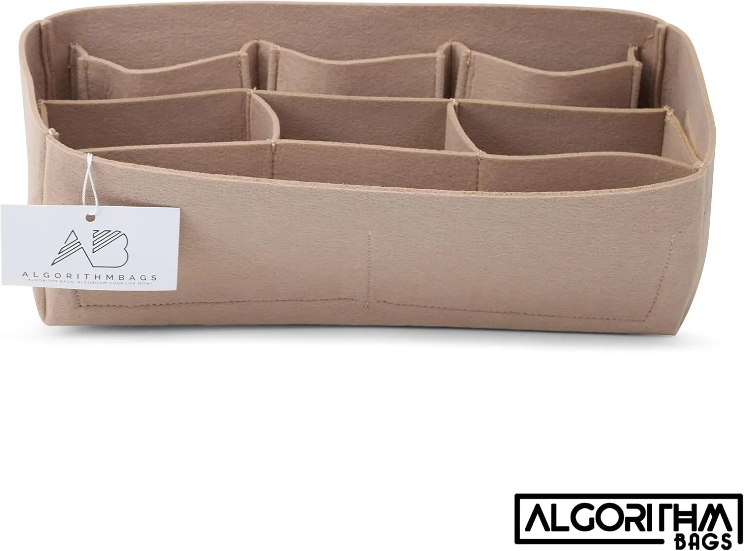 Designed for LV Artsy MM GM | Luxury Purse Organizer Insert, 2.5mm Felt Beige Liner Shaper (Taupe, MM)